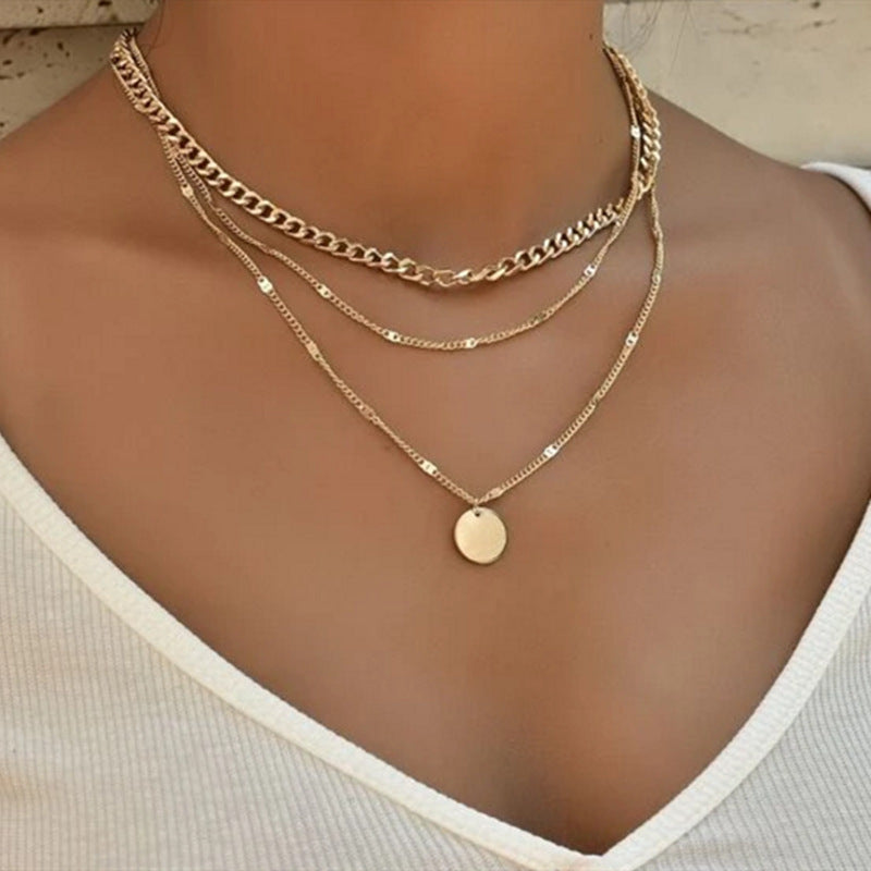 Women's Multilayer Necklace Fashion Chains Personality Jewelry