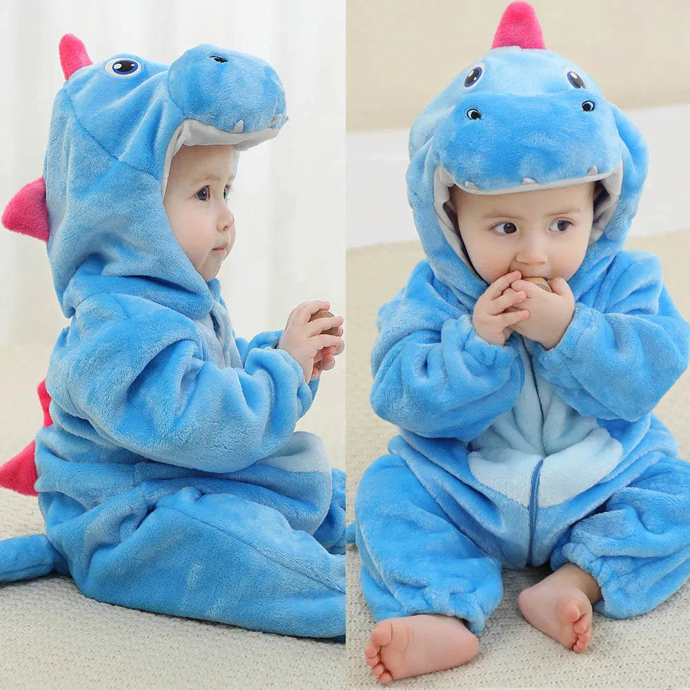 Baby Clothes Winter Pajamas Flannel Thermal Pijamas for Toddler Kids Boys Girls Squirrel Cow Onesies Infant Jumpsuit Pyjamas