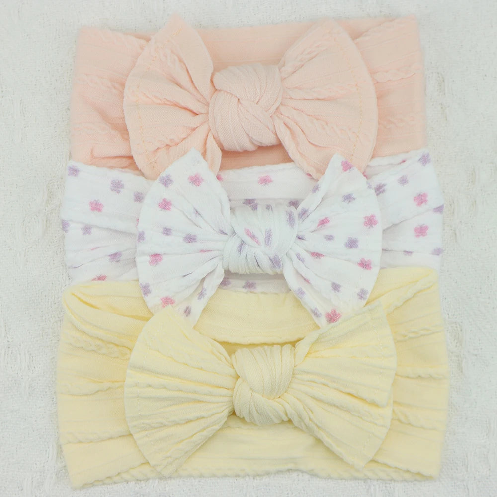 3Pcs/Set Baby Girl Headbands Lot Bows Baby Headband Newborn Gift Elastic Hair Bands Children Turban Kids Infant Hair Accessories