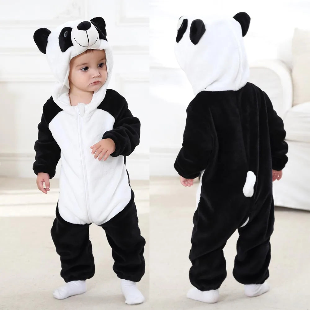 Baby Clothes Winter Pajamas Flannel Thermal Pijamas for Toddler Kids Boys Girls Squirrel Cow Onesies Infant Jumpsuit Pyjamas