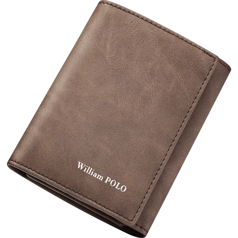 Wallet Men's short multi-functional wallet Driver's license Youth coin wallet card bag casual blue