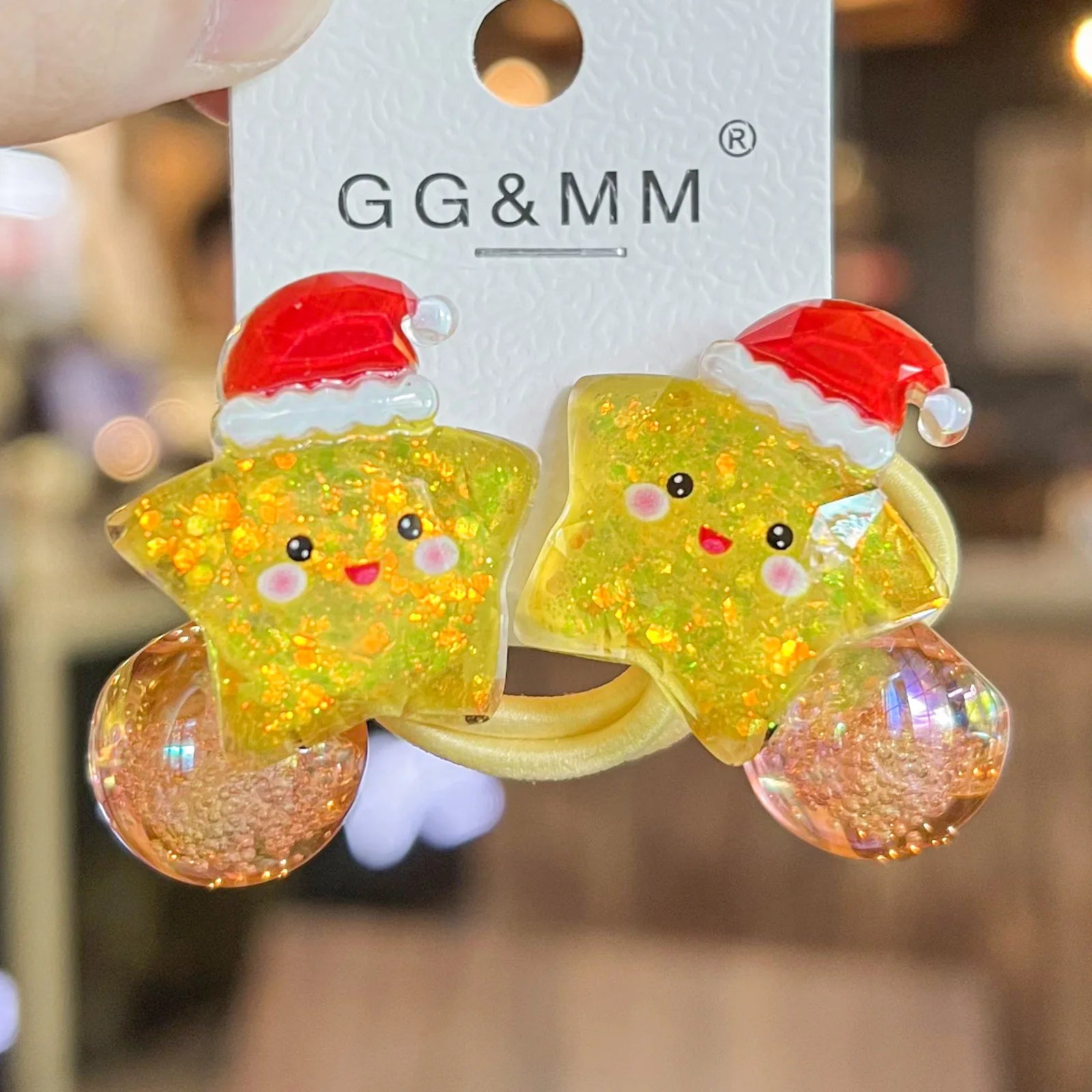 2/5 Pcs Cute Christmas Tree Princess Elastic Hair Bands Kids Hair Accessories Girls Hair Ropes Princess Headwear for Children