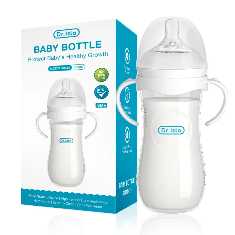 Baby Bottle Newborn Baby Bottle with Handle Milk Bottle Feeding Baby Bottles Newborn Feeding Cup BPA-Free 150/240/330ML