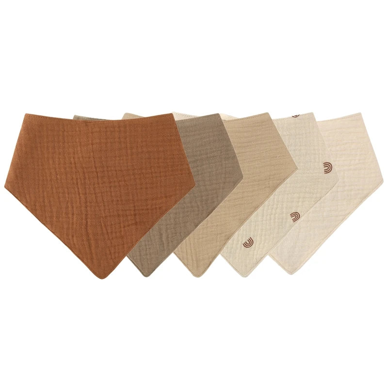 Baby Infant Cotton Bib Newborn Solid Color Triangle Scarf Feeding Saliva Towel Bandana Burp Cloth Boys Girls Gift 3/4/5pcs/Set