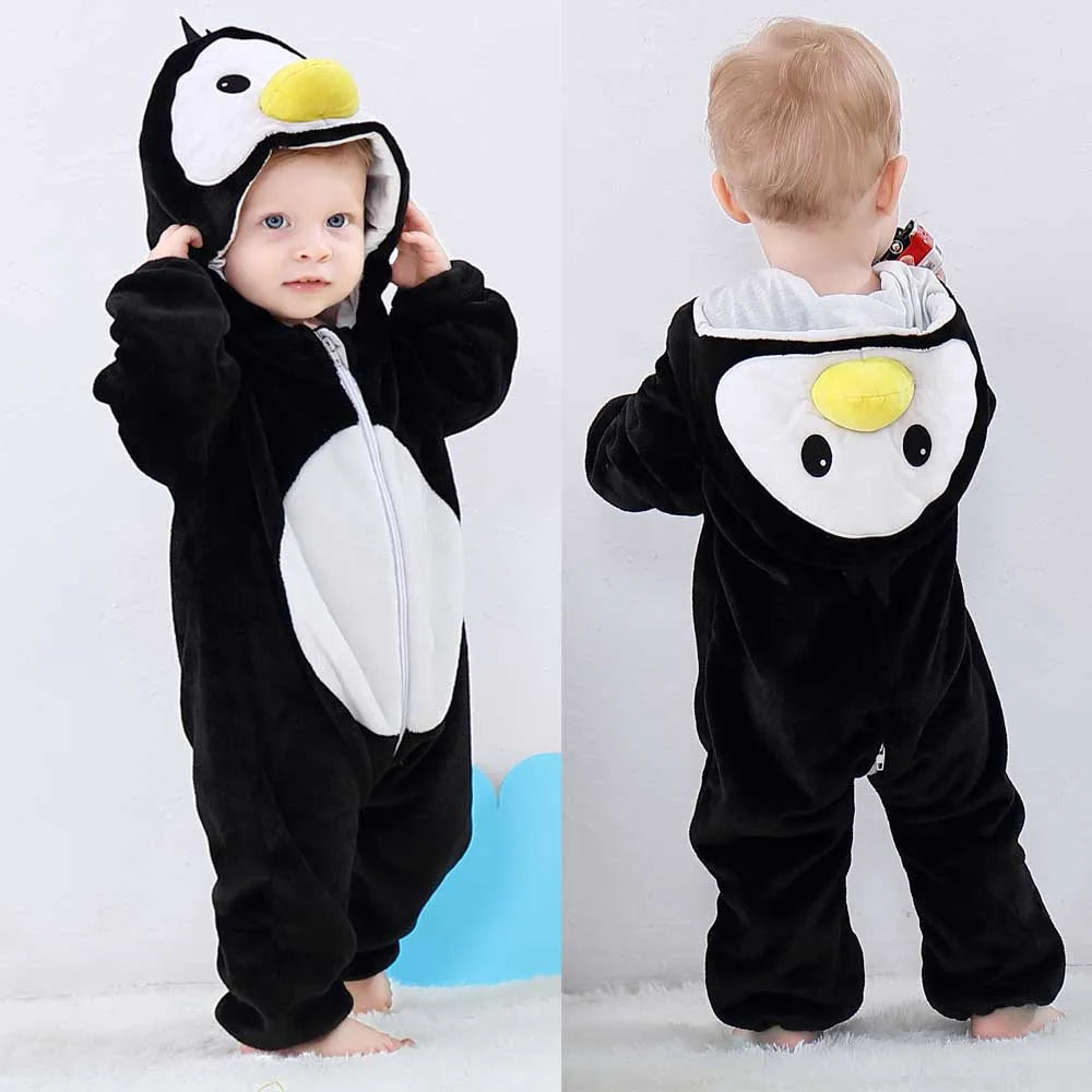 Baby Clothes Winter Pajamas Flannel Thermal Pijamas for Toddler Kids Boys Girls Squirrel Cow Onesies Infant Jumpsuit Pyjamas