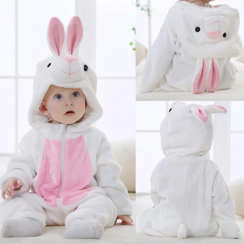Baby Clothes Winter Pajamas Flannel Thermal Pijamas for Toddler Kids Boys Girls Squirrel Cow Onesies Infant Jumpsuit Pyjamas