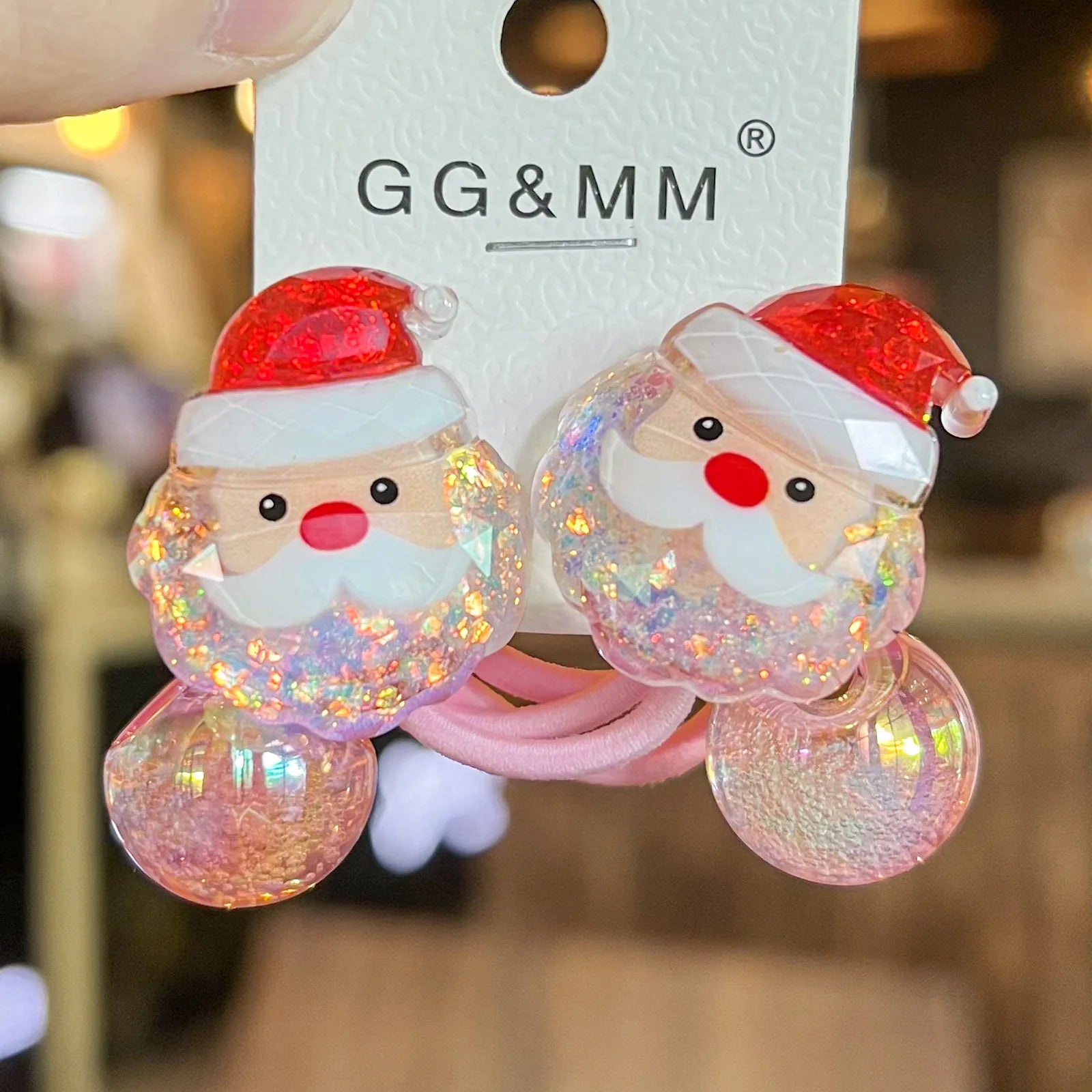 2/5 Pcs Cute Christmas Tree Princess Elastic Hair Bands Kids Hair Accessories Girls Hair Ropes Princess Headwear for Children