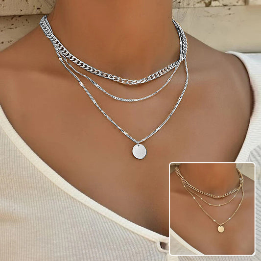 Women's Multilayer Necklace Fashion Chains Personality Jewelry