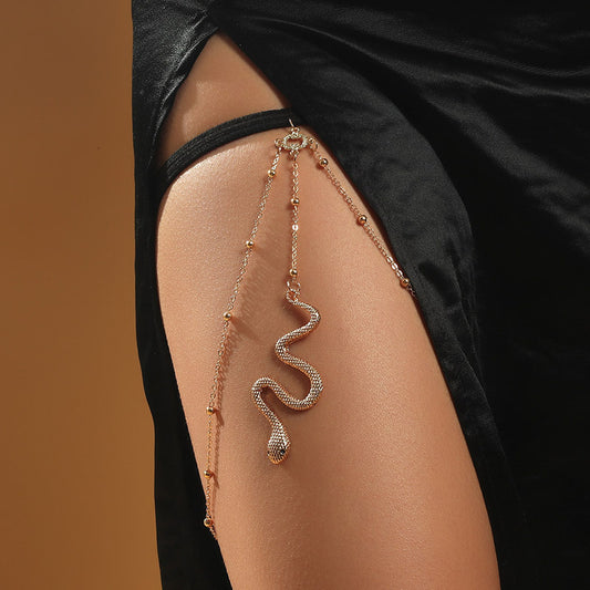 Thigh Chain For Women Big Snake Pendants Leg Chain Body Jewelry Beach Style Gift