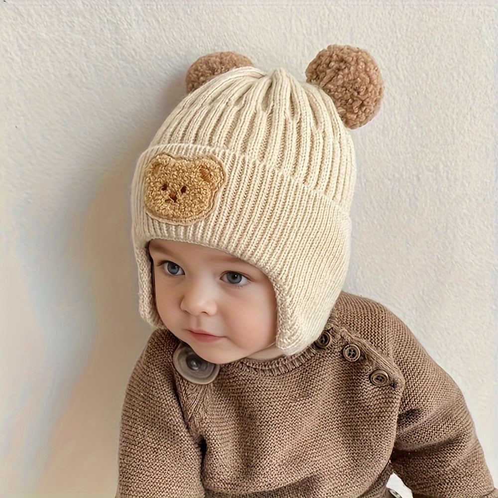 A Thick Warm Baby Hat for Autumn And Winter Featuring Cute Cartoon Designs for Boys And Girls This EarProtecting Hat Is Perfect for Keeping Little Ones Cozy During Outdoor Activities And Is Suitable for Babies Aged 10 to 24 Months