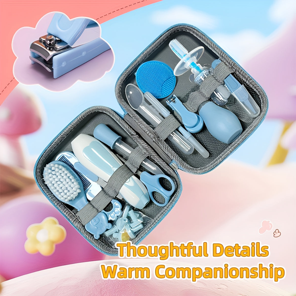 Care and Beauty Set Nursery Health Kit Electric Safety Nail Trimmer Essential Set for Newborns Suitable for Toddlers and Kids 14in1 Perfect Gift for Expectant Parents Easter Thanksgiving Christmas and Holiday Presents